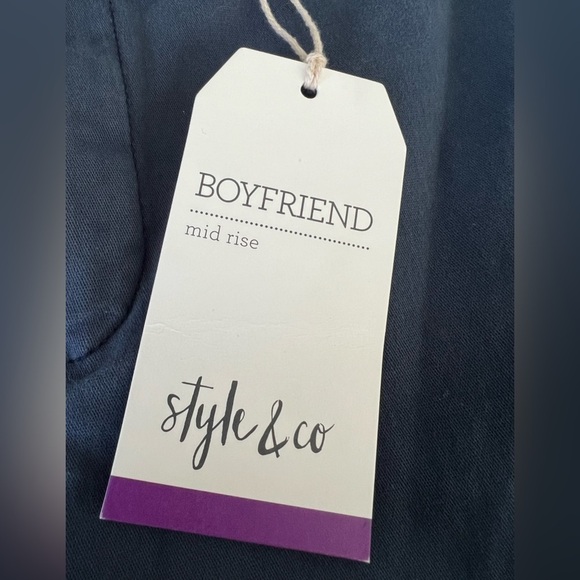 NWT Style & Co Boyfriend Chinos - Size 6 - Picture 5 of 9